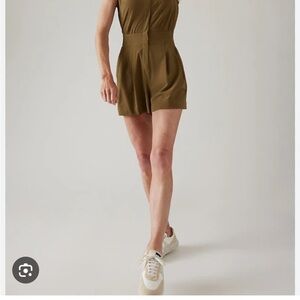 Athleta Brooklyn Romper Olive Green
